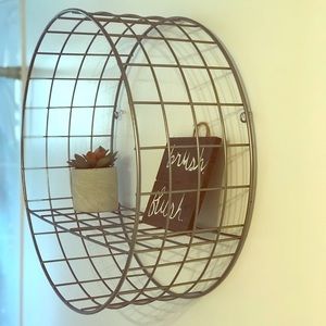 Metal Wire Drum Shelf (decor)